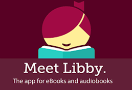 Girl with hair over her eyes reading a book. Caption reads Meet Libby the app for ebooks and audiobooks