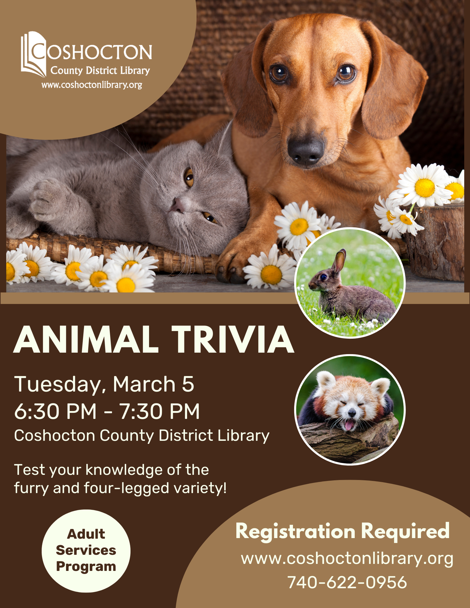 Animal Trivia event flyer 