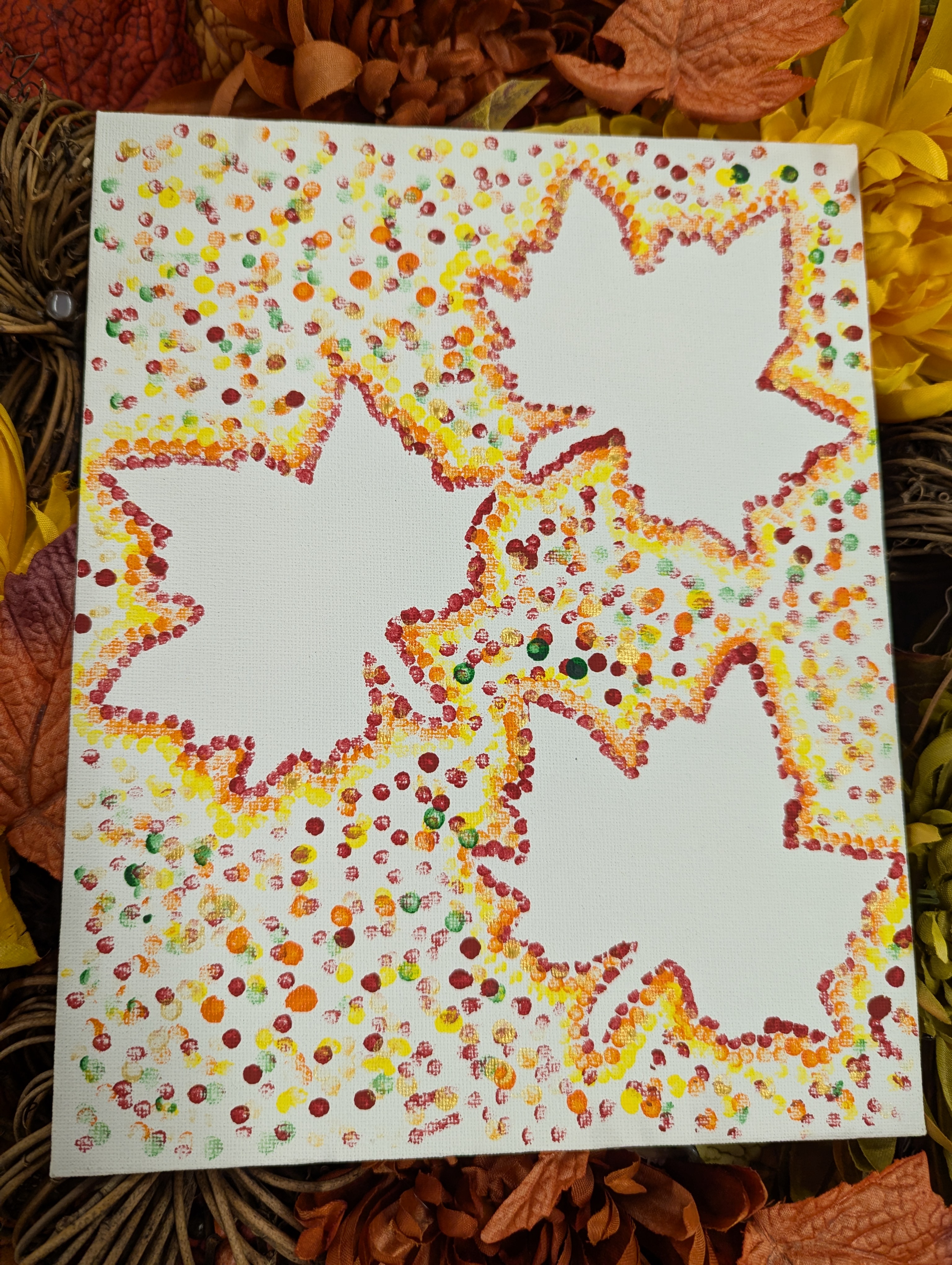 Fall leaves painting